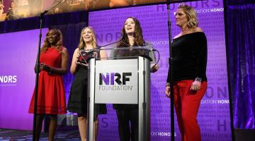 NRF Foundation Student Challenge 2020 top team on stage at the Honors 